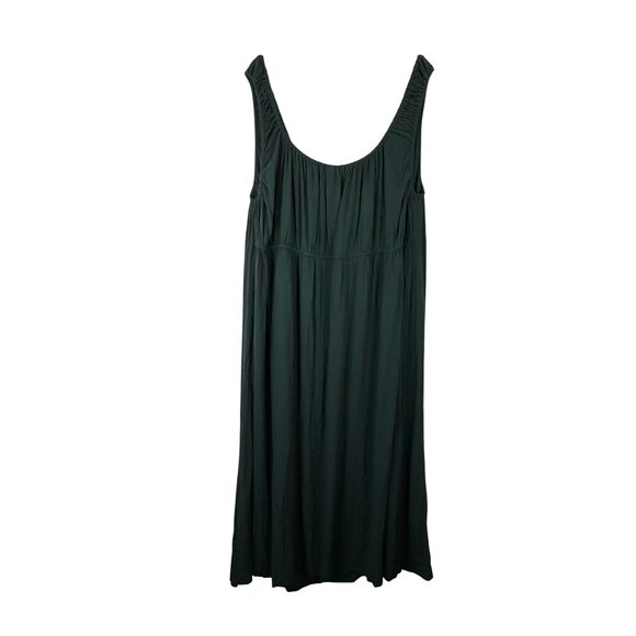 Old Navy waist defined midi dress beach lagen hunter green sz 4X - Picture 3 of 8